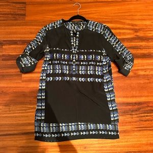 BCBG MaxAzria Black Print Tunic